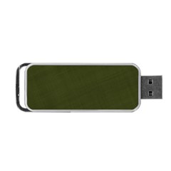 Army Green Color Texture Portable Usb Flash (two Sides) by SpinnyChairDesigns