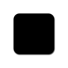 True Black Solid Color Rubber Coaster (square) 