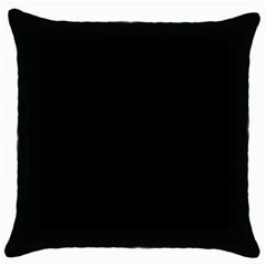 True Black Solid Color Throw Pillow Case (Black)