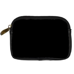 True Black Solid Color Digital Camera Leather Case