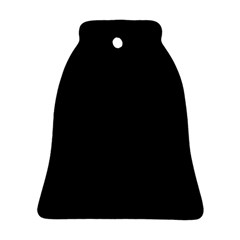 True Black Solid Color Bell Ornament (Two Sides)