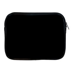 True Black Solid Color Apple Ipad 2/3/4 Zipper Cases by SpinnyChairDesigns