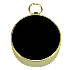 True Black Solid Color Gold Compasses