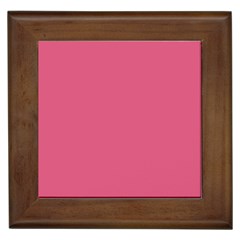 True Blush Pink Color Framed Tile by SpinnyChairDesigns