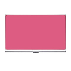 True Blush Pink Color Business Card Holder by SpinnyChairDesigns