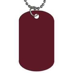 True Burgundy Color Dog Tag (one Side) by SpinnyChairDesigns