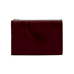 True Burgundy Color Cosmetic Bag (medium) by SpinnyChairDesigns