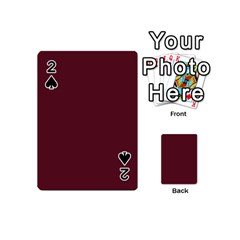 True Burgundy Color Playing Cards 54 Designs (mini) by SpinnyChairDesigns