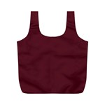 True Burgundy Color Full Print Recycle Bag (M) Back