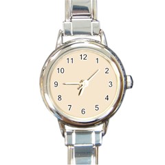 True Champagne Color Round Italian Charm Watch by SpinnyChairDesigns