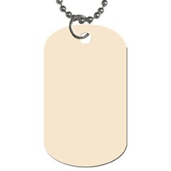 True Champagne Color Dog Tag (two Sides) by SpinnyChairDesigns