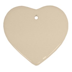 True Champagne Color Heart Ornament (two Sides) by SpinnyChairDesigns