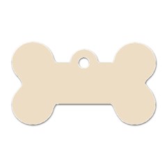 True Champagne Color Dog Tag Bone (two Sides) by SpinnyChairDesigns