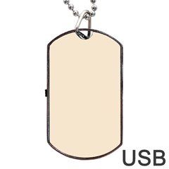 True Champagne Color Dog Tag Usb Flash (one Side) by SpinnyChairDesigns