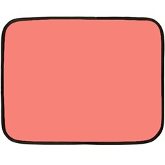 True Coral Pink Color Fleece Blanket (mini) by SpinnyChairDesigns