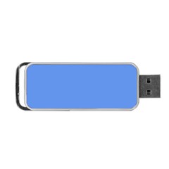 True Cornflower Blue Color Portable Usb Flash (one Side) by SpinnyChairDesigns