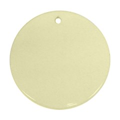 True Cream Color Ornament (round) by SpinnyChairDesigns