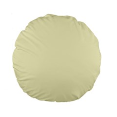 True Cream Color Standard 15  Premium Flano Round Cushions by SpinnyChairDesigns