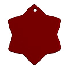 True Dark Red Color Ornament (snowflake) by SpinnyChairDesigns