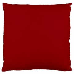 True Dark Red Color Large Cushion Case (one Side) by SpinnyChairDesigns