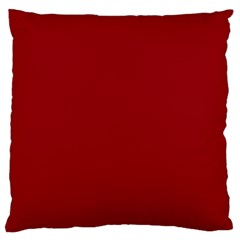 True Dark Red Color Standard Flano Cushion Case (two Sides) by SpinnyChairDesigns