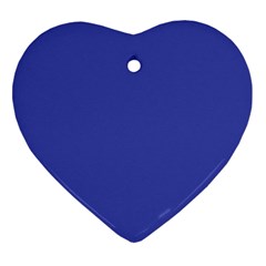 Dark Slate Blue Color Ornament (heart) by SpinnyChairDesigns