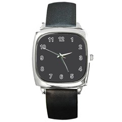 Dark Slate Grey Color Square Metal Watch