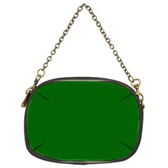 True Emerald Green Color Chain Purse (one Side) by SpinnyChairDesigns