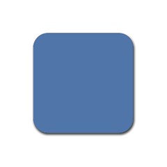 Faded Blue Color Rubber Coaster (square) 