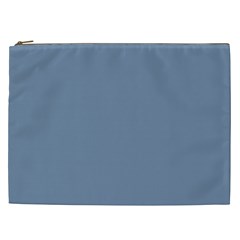 Faded Denim Blue Color Cosmetic Bag (xxl)