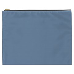 Faded Denim Blue Color Cosmetic Bag (xxxl) by SpinnyChairDesigns