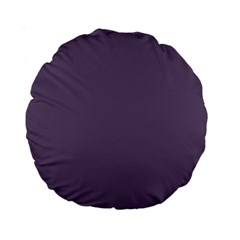 Grape Compote Purple Color Standard 15  Premium Round Cushions by SpinnyChairDesigns