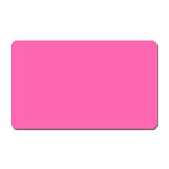 Hot Hollywood Pink Color Magnet (rectangular) by SpinnyChairDesigns