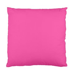 Hot Hollywood Pink Color Standard Cushion Case (two Sides) by SpinnyChairDesigns