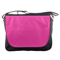 Hot Hollywood Pink Color Messenger Bag by SpinnyChairDesigns