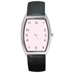 Lavender Blush Pink Color Barrel Style Metal Watch