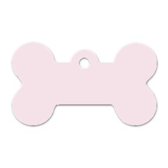 Lavender Blush Pink Color Dog Tag Bone (one Side) by SpinnyChairDesigns