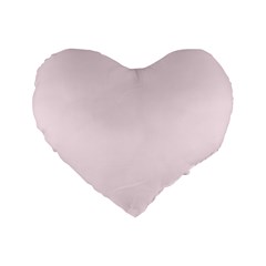 Lavender Blush Pink Color Standard 16  Premium Heart Shape Cushions by SpinnyChairDesigns