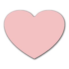 Baby Pink Color Heart Mousepads by SpinnyChairDesigns