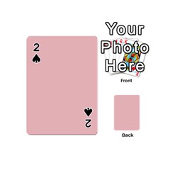 Baby Pink Color Playing Cards 54 Designs (mini) by SpinnyChairDesigns