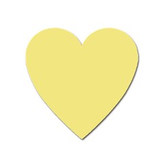 True Lemon Yellow Color Heart Magnet by SpinnyChairDesigns