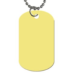 True Lemon Yellow Color Dog Tag (one Side) by SpinnyChairDesigns