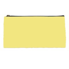 True Lemon Yellow Color Pencil Case by SpinnyChairDesigns
