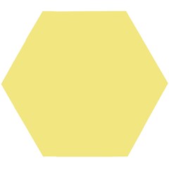 True Lemon Yellow Color Wooden Puzzle Hexagon by SpinnyChairDesigns