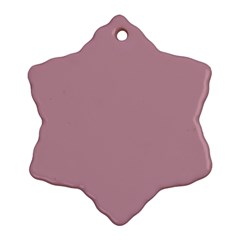 True Mauve Color Snowflake Ornament (two Sides) by SpinnyChairDesigns