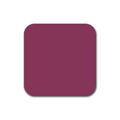 Dark Mauve Color Rubber Coaster (square) 