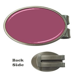 Dark Mauve Color Money Clips (oval)  by SpinnyChairDesigns