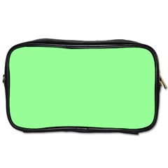 Mint Green Color Toiletries Bag (one Side) by SpinnyChairDesigns