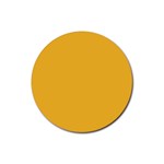 True Mustard Yellow Color Rubber Coaster (Round)  Front