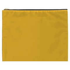 True Mustard Yellow Color Cosmetic Bag (xxxl) by SpinnyChairDesigns